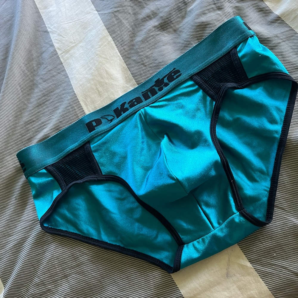 Teal metallic pikante brief
